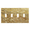 Scabos Travertine Switch Plate 4 1/2 x 4 1/2 Honed ROCKER - DUPLEX Wall Cover