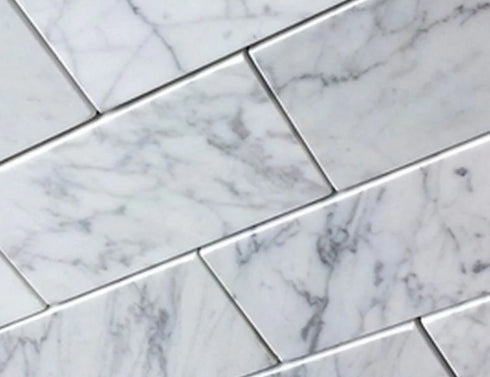 Carrara Italian White Wall and Floor Tile 6x12"
