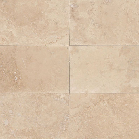 Ivory Travertine Filled & Honed Wall and Floor Tile 6x12"