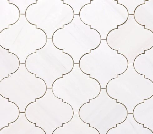 Bianco Dolomite Mosaic Arabesque Mosaic Tile