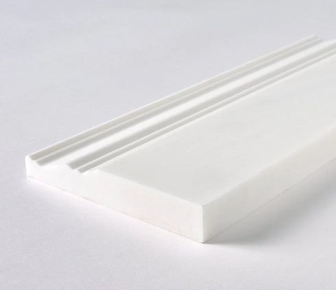 Bianco Dolomite Polished Baseboard Wall Trim Tile 4 3/4"x12"