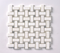 Bianco Dolomite Basketweave w/ Blue-Gray Dots Polished