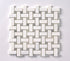 Bianco Dolomite Basketweave w/ Blue-Gray Dots Polished