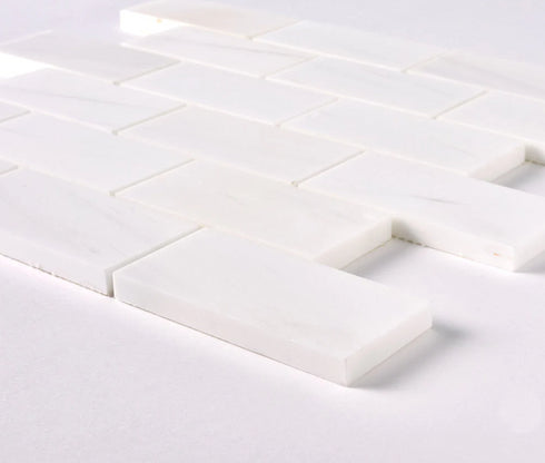 Bianco Dolomite 2" X 4" Brick Polished