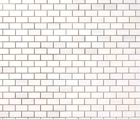 Bianco Dolomite Polished Brick Mosaic Tile 1"x2"