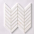 Bianco Dolomite Polished Chevron Mosaic Tile 1" x 4"