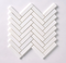Bianco Dolomite Polished Herringbone Mosaic Tile 1"x4"