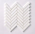 Bianco Dolomite Polished Herringbone Mosaic Tile 1"x4"