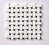 Bianco Dolomite Basketweave w/ Black Dots Polished