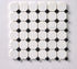 Bianco Dolomite Polished Octagon w/ Black Dots Mosaic Tile