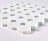 Bianco Dolomite Polished Octagon w/ Blue - Gray Dots Mosaic Tile