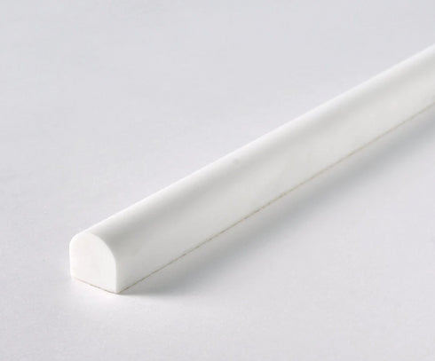 Bianco Dolomite Polished Pencil Liner Wall Trim Tile 3/4"x12"
