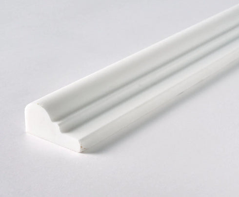Bianco Dolomite Polished Single Chair Rail Trim Tile 2"x12"