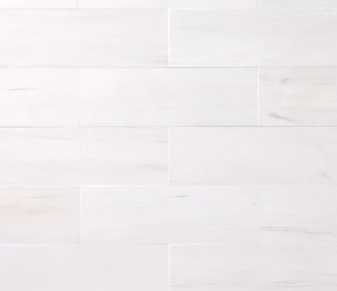 Bianco Dolomite Polished Wall and Floor Tile 6"X12"