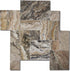 Antico Onyx Travertine Versailles Pattern Brushed & Chiseled