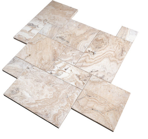 Malibu Travertine Tile 12" X 24" 3/8 Filled & Honed Tile