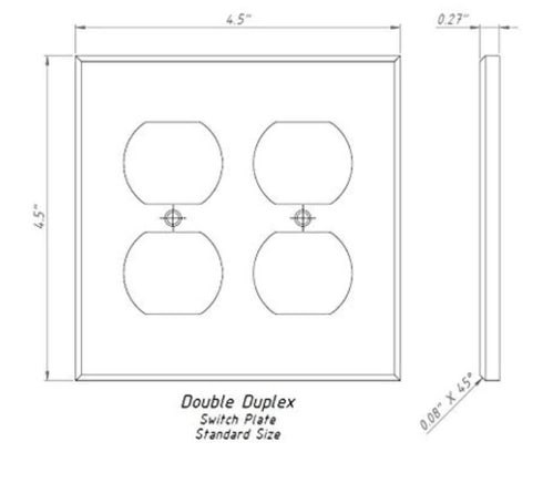 Calacatta Gold Marble 4 1/2 x 4 1/2 Switch Plate 2-DUPLEX Wall Cover