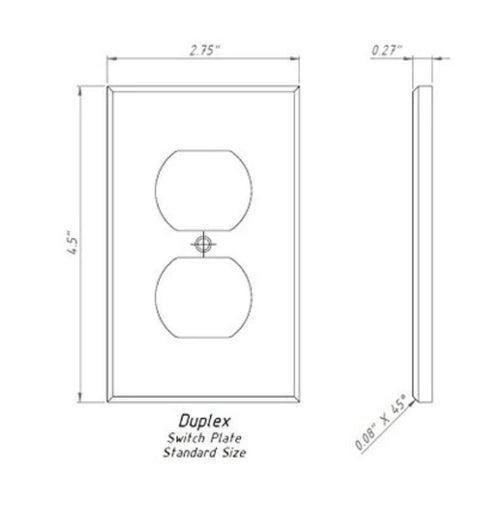 Calacatta Gold Marble 2 3/4 x 4 1/2 Switch Plate 1-DUPLEX Wall Cover