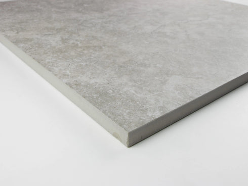 Silver Italian Porcelain Natural Finish Exterior Pool Paver 24" x 24"