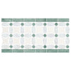 Thassos White Florida Flower w/ Ming-Green Border 5 3/4" x11 1/4"