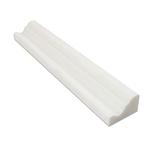 Thassos White Crown Trim Tile 2"x12"