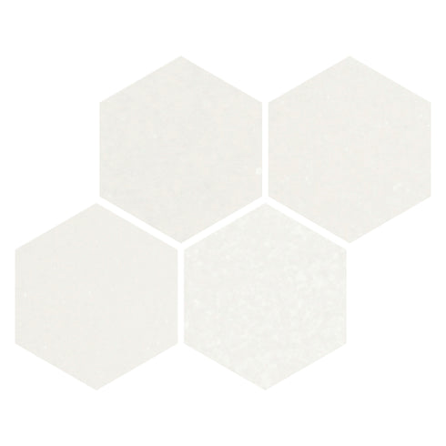 Thassos White Hexagon Mosaic Tile 6x6"