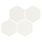 Thassos White Hexagon Mosaic Tile 6x6"