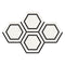 Thassos White Hexagon Combination w/ Black Mosaic Tile 5x5"