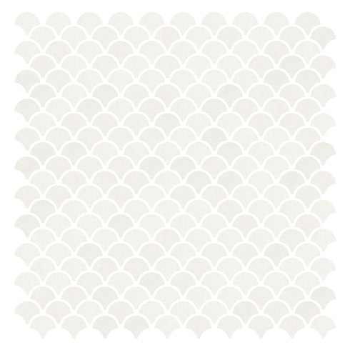 Thassos White Fish Scale Mosaic Tile