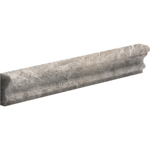 Tundra Gray Marble Milano Trim Tile 2x12"
