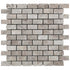 Tundra Gray Marble Mosaic Tile 1x2"