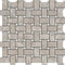 Tundra Gray Marble Basketweave w/ White Dots Mosaic