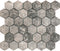 Tundra Gray Marble Hexagon Mosaic Tile 2x2"