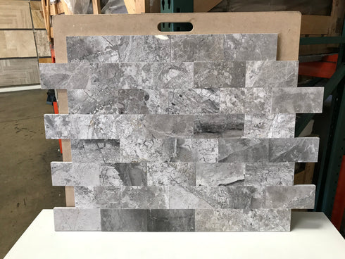 Tundra Gray Marble Wall and Floor Tile 3x6"