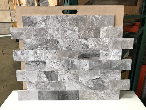 Tundra Gray Marble Wall and Floor Tile 3x6"