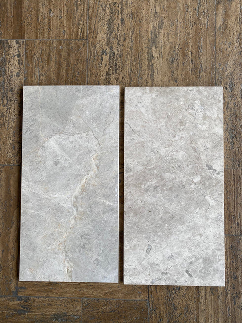 Tundra Gray Marble Tile Wall and Floor Tile 12x24"