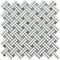 Thassos White Stanza Mosaic w/ Blue-Gray Dots Polished