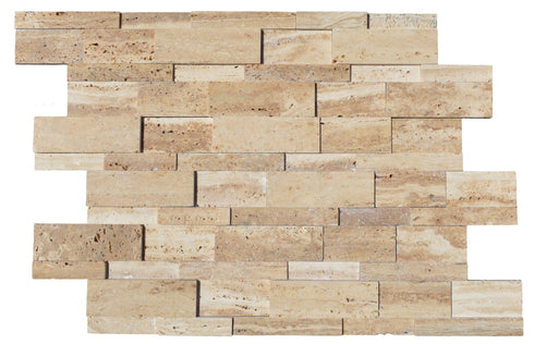 Valencia Travertine Honed Ledger Wall Tile 6x24"