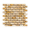 Valencia Travertine Tumbled Brick Mosaic Tile 1x2"