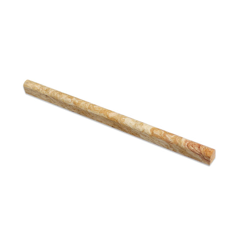 Valencia Travertine Honed Pencil Liner Trim Tile 1/2x12"