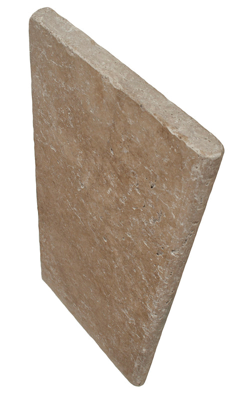 Walnut Travertine Tumbled Exterior Pool Coping 12x24" 1.25"