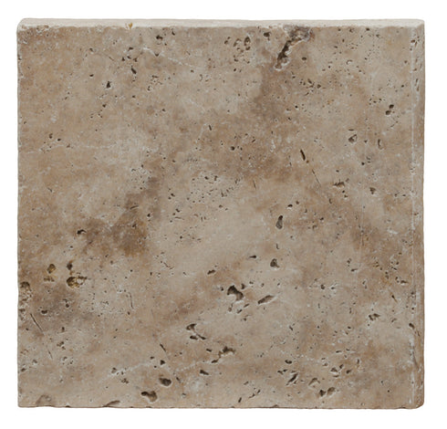 Walnut Travertine Tumbled Pool Coping 12x12" 1.25"