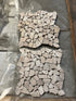 Walnut Travertine Tumbled Flat Pebble Mosaic Tile