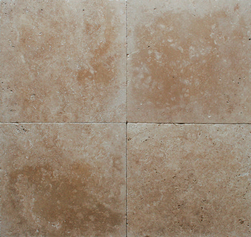 Walnut Travertine Tumbled Exterior Pool Paver 24x24" 1.25"