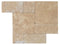 Walnut Travertine Tumbled Exterior Pool Paver Roman Pattern 1.25"