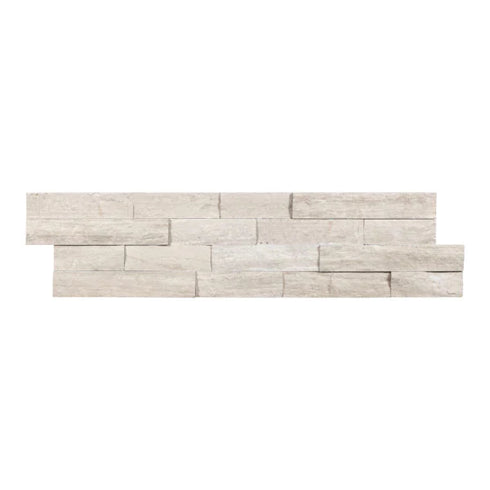 Haisa Light (White Wood) Limestone Ledger Split Face