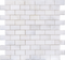 Afyon White Polished Brick Mosaic Wall and Floor Tile 1"x2"