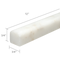 Afyon White Polished Pencil Liner Trim Tile 3/4" X 12"