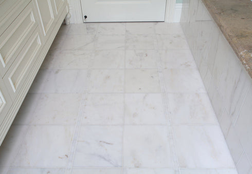 Afyon White Polished Wall and Floor Tile 12"x12"
