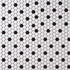 Italian White Hexagon w / Black Dots Matte Honed Backsplash Mosaic Tile 1"